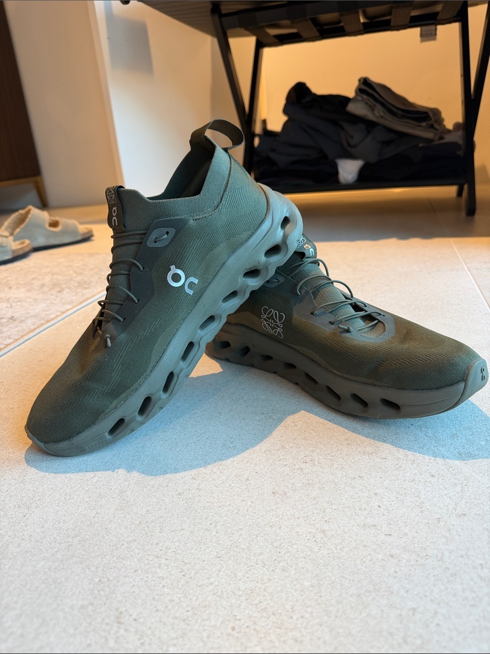 Loewe x On Cloud CloudTt Men’s Olive Green Sneakers